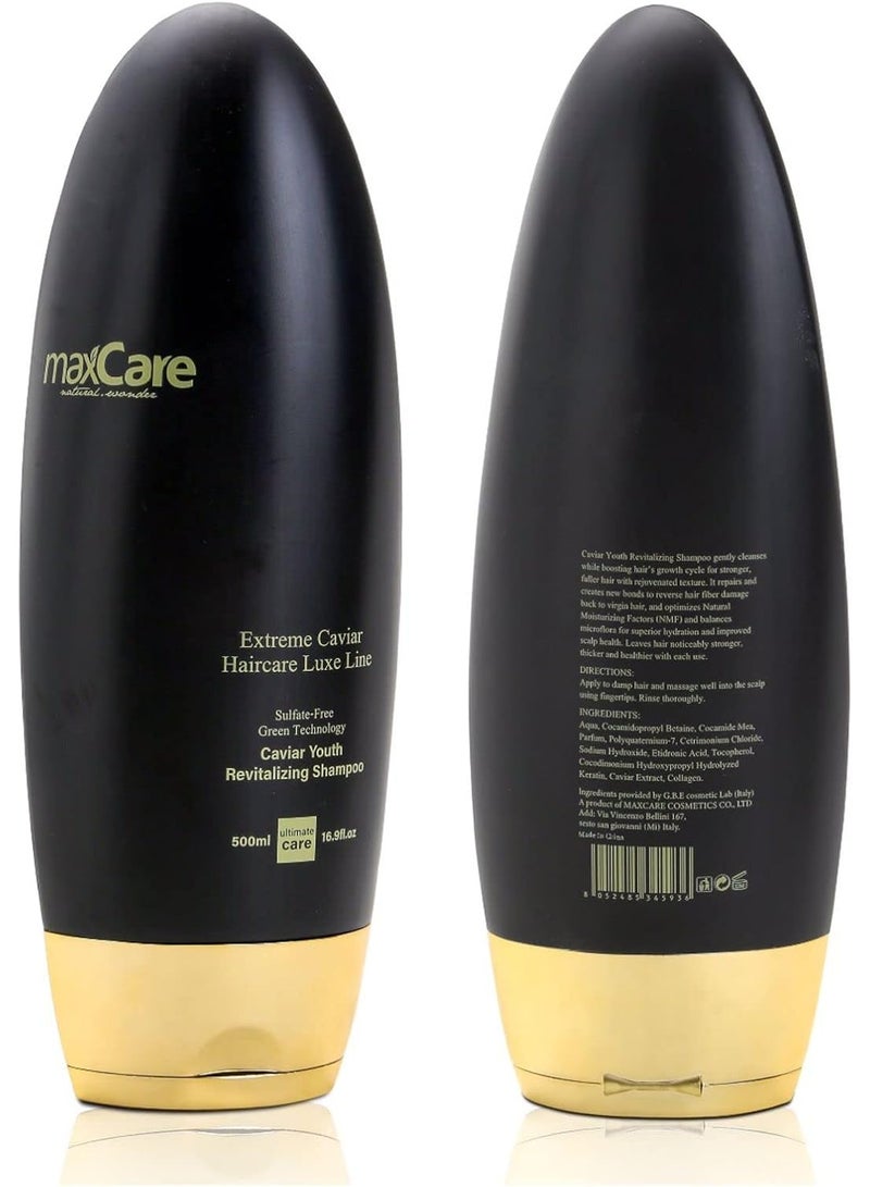 Maxcare Caviar Youth Revitalizing Sulfate Free Shampoo 500ml
