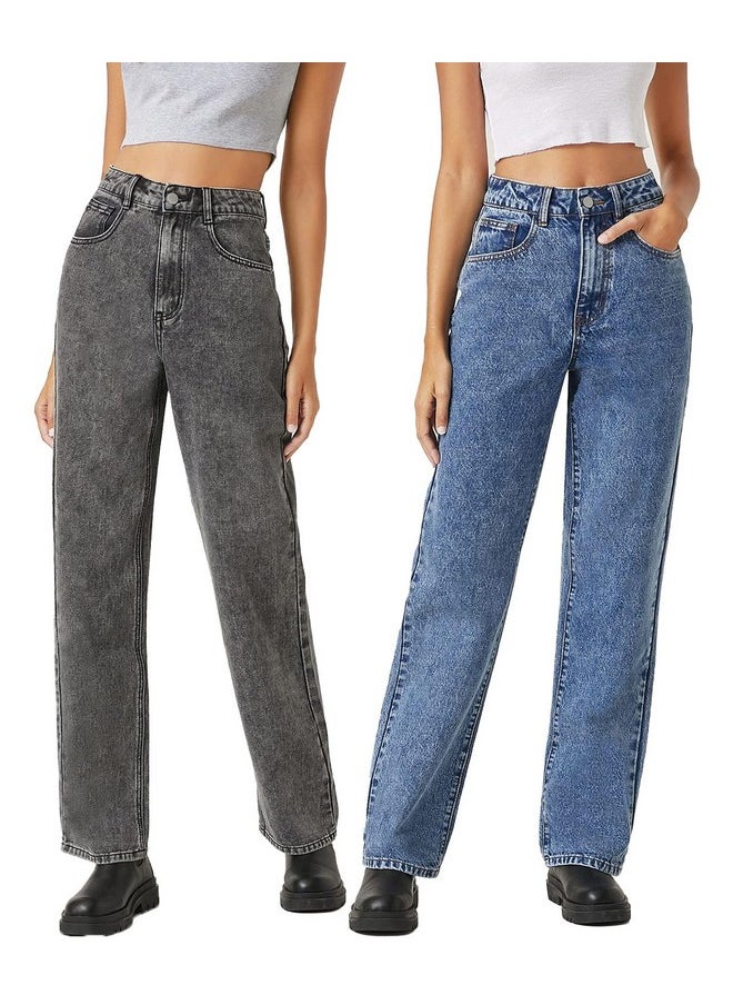 Kotty KOTTY Women Regular High Rise Multicolor Jeans (Pack of 2)  - Image 1