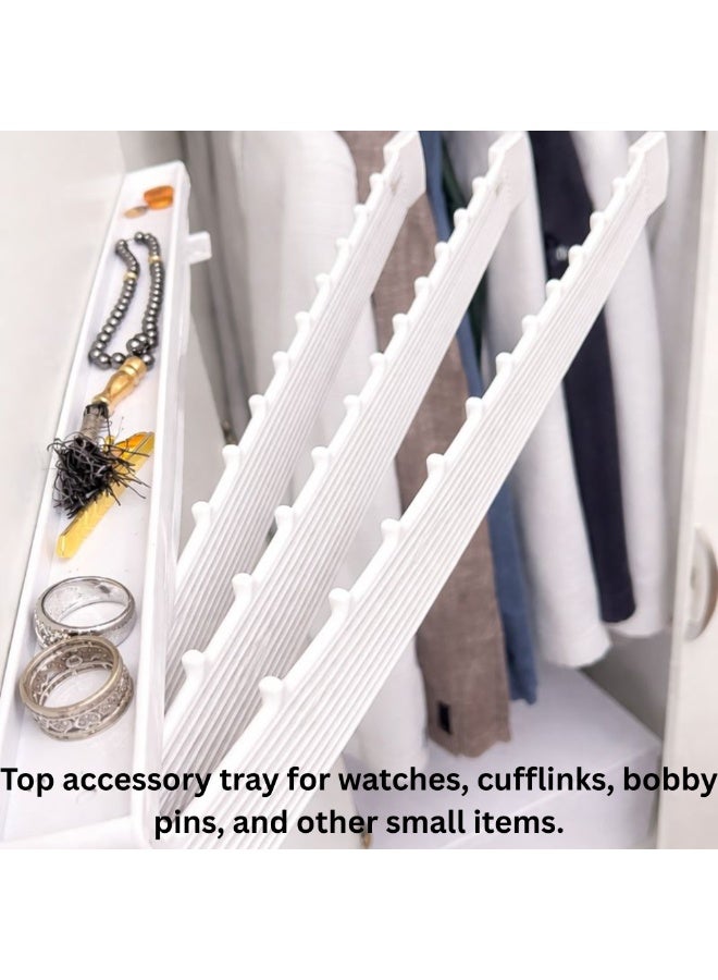 Rayen 2203 Tie Hanger – Rotating Tie Rack for 30 Ties, Original Spanish Brand, Space-Saving Closet Organizer - Image 3