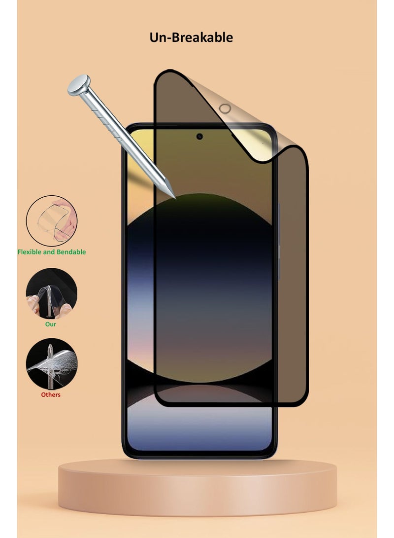 Techie حماية شاشة خصوصية كاملة من زجاج السيراميك غير اللامع لجهاز Xiaomi Redmi Note 14 - مقاوم للانفجار، مضاد للفقاعات، مضاد لبصمات الأصابع - Image 5