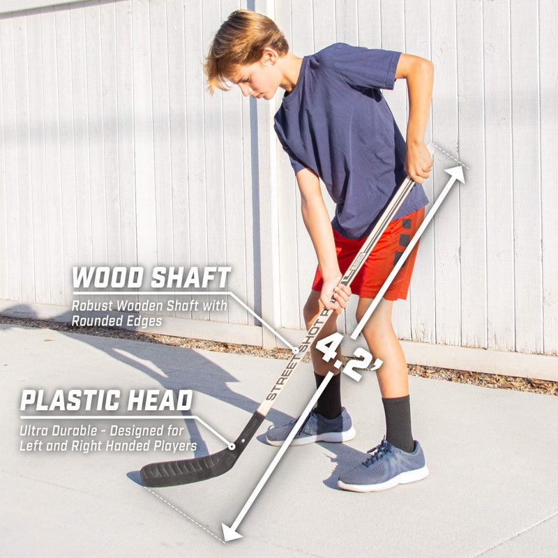 GoSports Hockey Street Set - Includes Pop-Up Goal and 2 Hockey Sticks with 2 Balls - Image 3