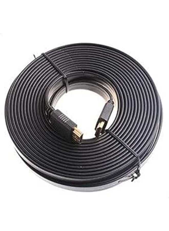 كابل HD مسطح بطول 10 متر – فائق الجودة لنقل الصوت والصورة بدقة عالية - Image 2