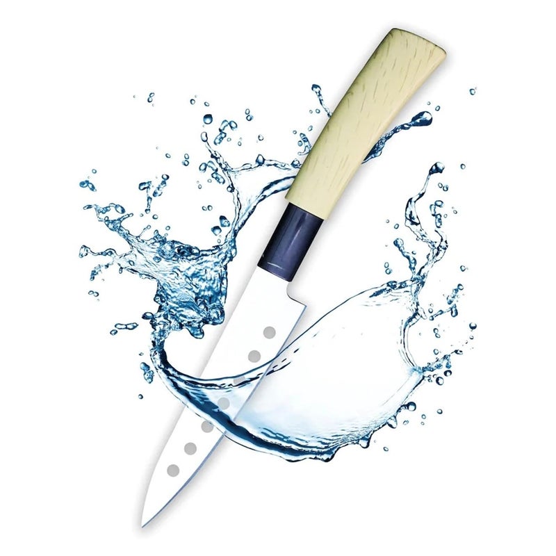Praha Praha Kitchen Knife with Sharpe and Sharader Edge Santoku KnifeBigH869  - Image 3