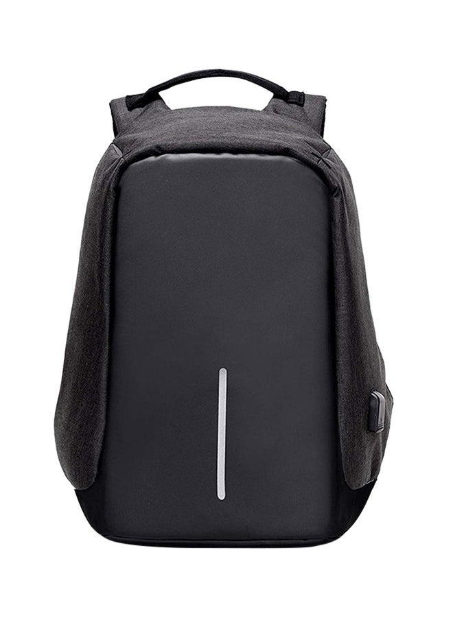 NIBEMINENT Laptop Backpack With USB Charging Port Fits Upto 14-Inch Black  - Image 1