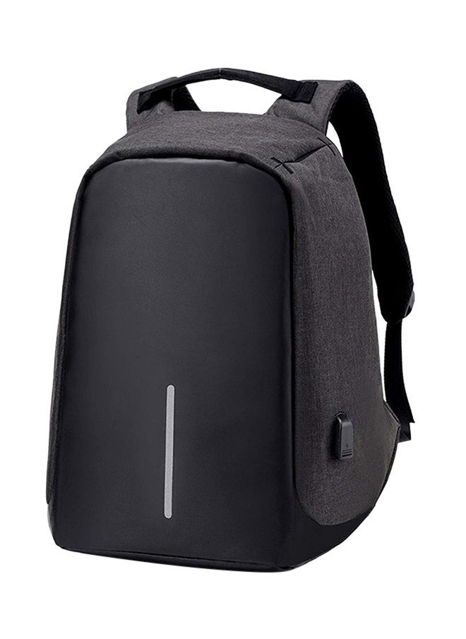 NIBEMINENT Laptop Backpack With USB Charging Port Fits Upto 14-Inch Black  - Image 2