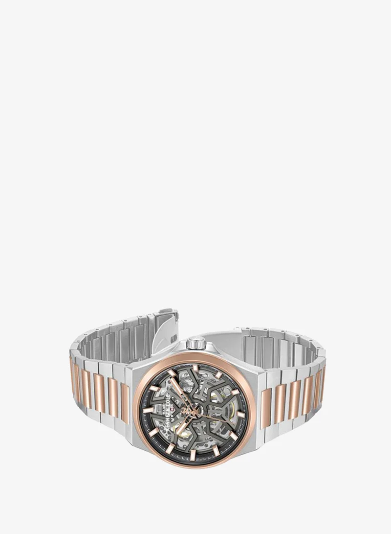 Kenneth Cole New York Verrazzano Men's 43.5mm Automatic Watch with Gunmetal Dial & Two-tone Stainless Steel Bracelet