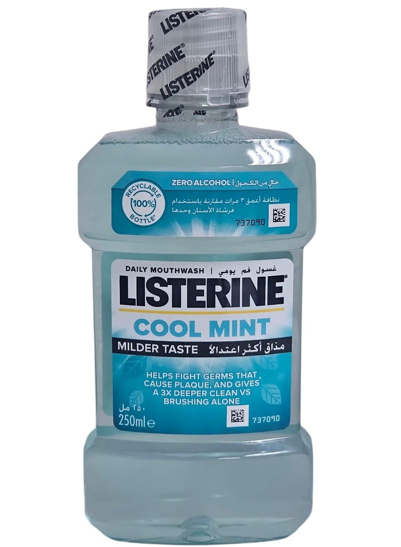 غسول الفم اليومي بنكهة النعناع البارد، مذاق أكثر اعتدالًا، 250 مل