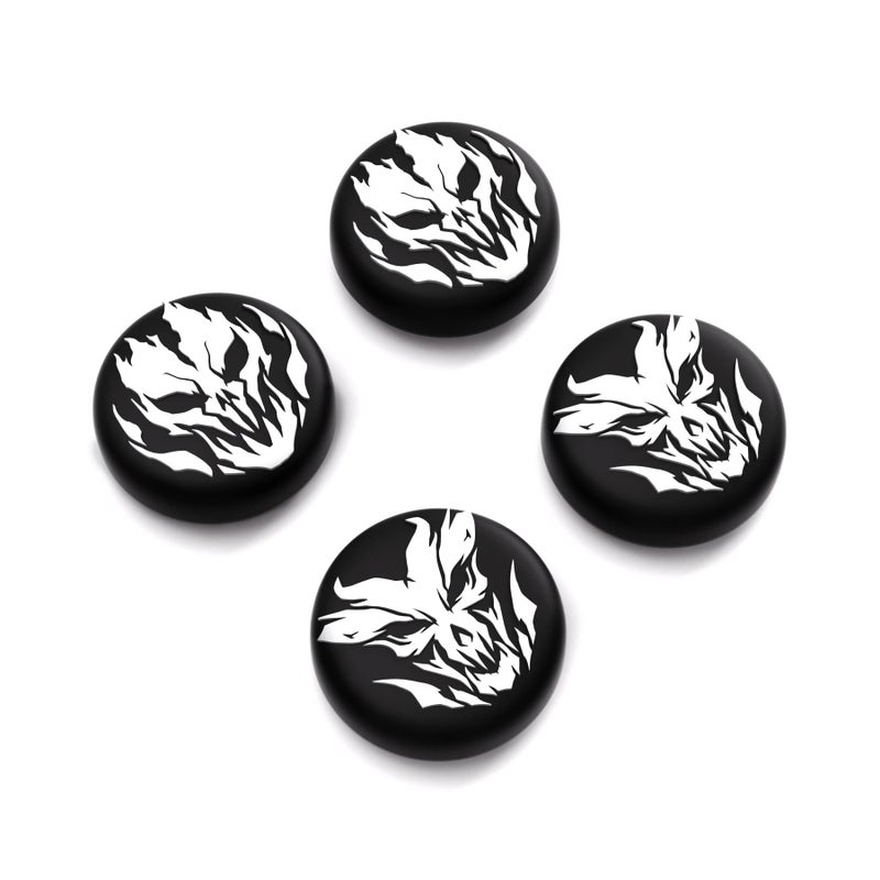 PlayVital Thumb Grip Caps for Steam Deck LCD, Silicone Thumbsticks Grips Joystick Caps for Steam Deck OLED - Fire Demons - Image 2