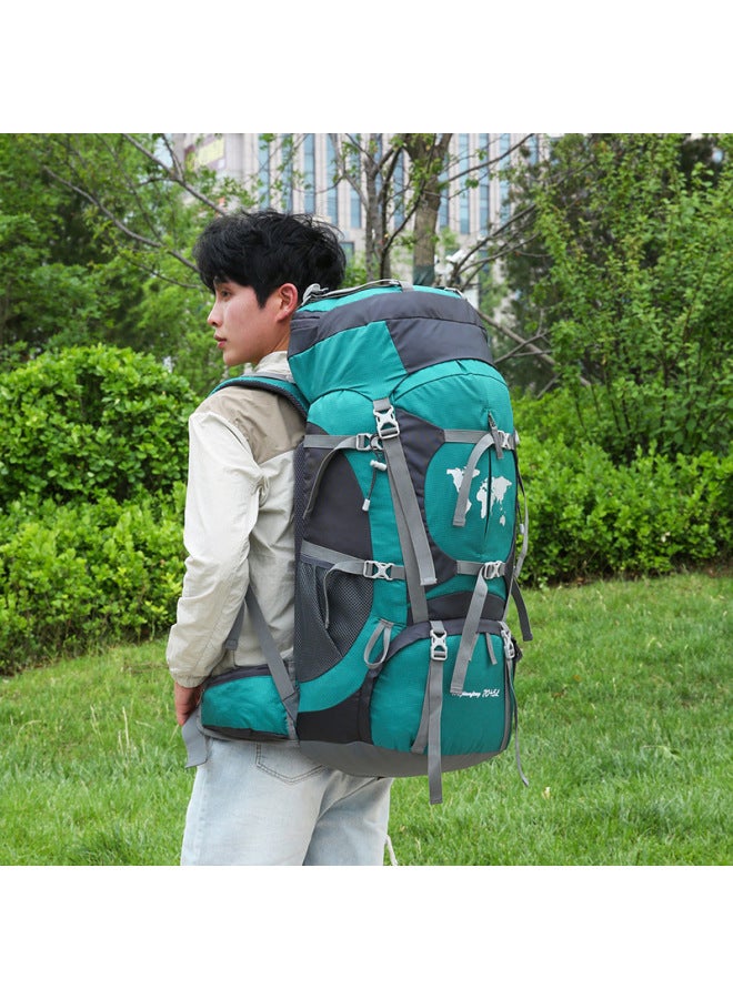 Generic Large Capacity Mountaineering Bag Camping Outdoor Hiking Backpack Travel Camping Stand Backpack-Color:Orange-Capacity:56-75L  - Image 3