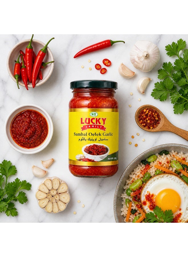 LUCKY FAMILY Sambal Oelek Garlic 200g - Image 4