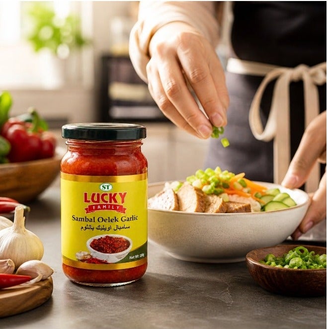 LUCKY FAMILY Sambal Oelek Garlic 200g - Image 2