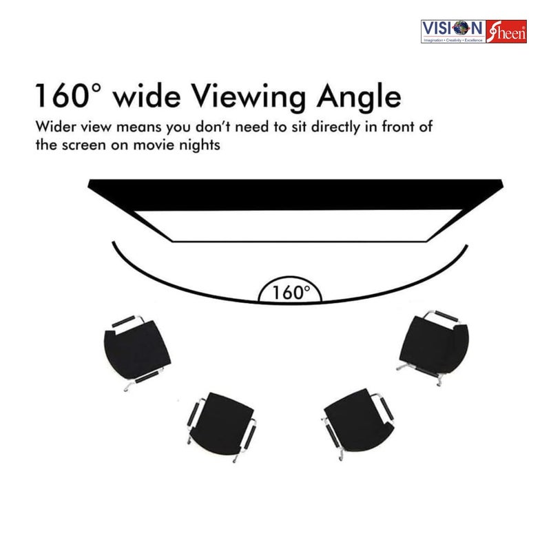 Sheen Vision 100 Inch Electric Motorised Projection Screen | Full HD & 3D Compatible | 4:3 Aspect Ratio | Smooth Roll Down Display with Wireless RF Remote | Ideal for Home Theater, Office & Classroom - Image 3