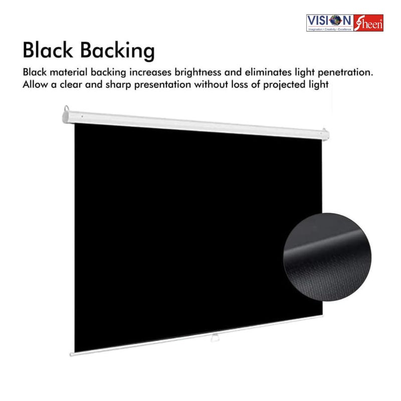 Sheen Vision 100 Inch Electric Motorised Projection Screen | Full HD & 3D Compatible | 4:3 Aspect Ratio | Smooth Roll Down Display with Wireless RF Remote | Ideal for Home Theater, Office & Classroom - Image 2