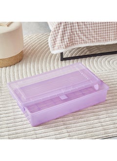 Home Box Rolling Underbed Storage Box with Wheel and Lid 35 L  - Image 4