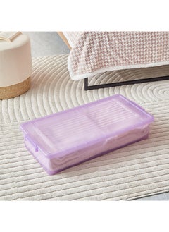 Home Box Rolling Underbed Storage Box with Wheel and Lid 35 L  - Image 2