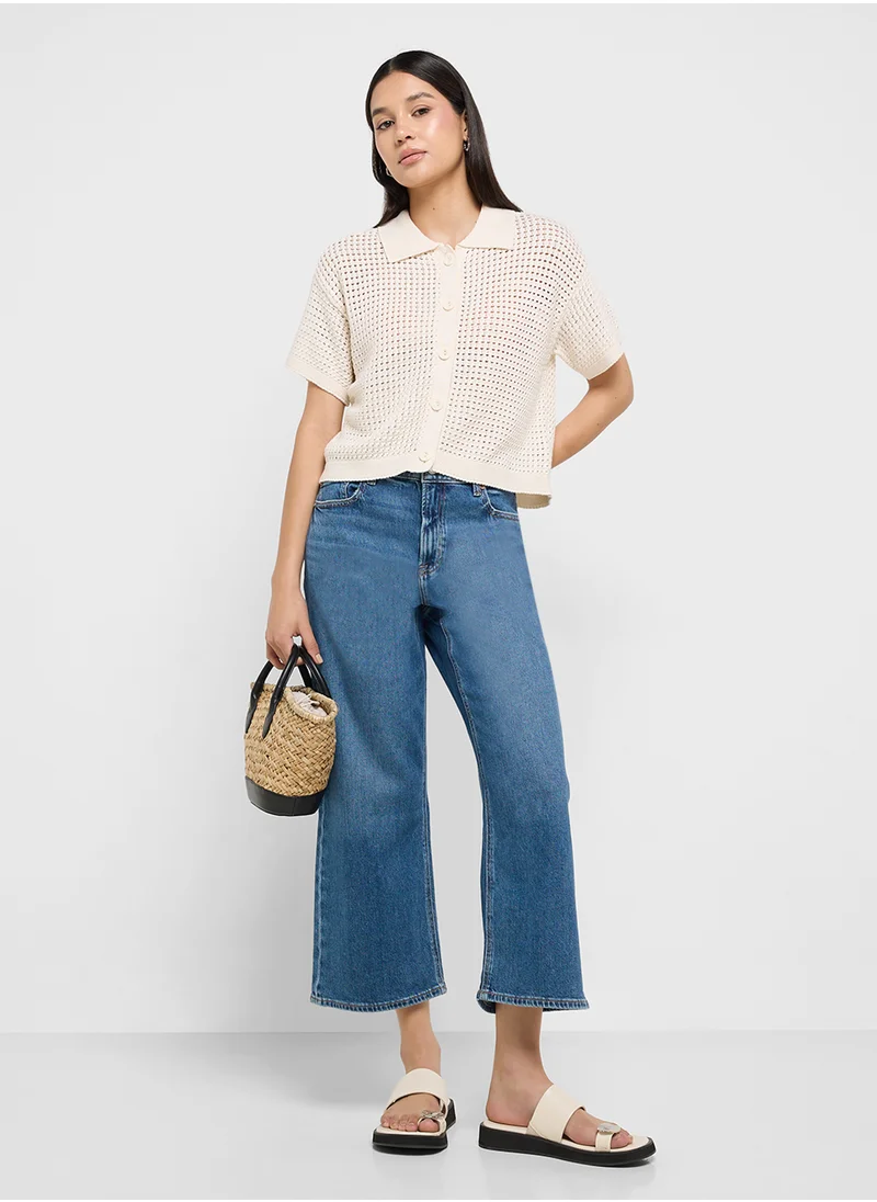 American Eagle AE Stretch High-Waisted Stovepipe Crop Jean