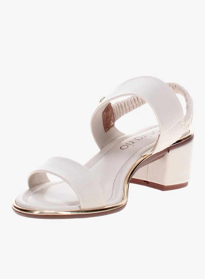 Beira Rio Off-White Mid Heel Sandals for Women – Stylish & Comfortable Footwear for Any Occasion for Women | Best Price UAE