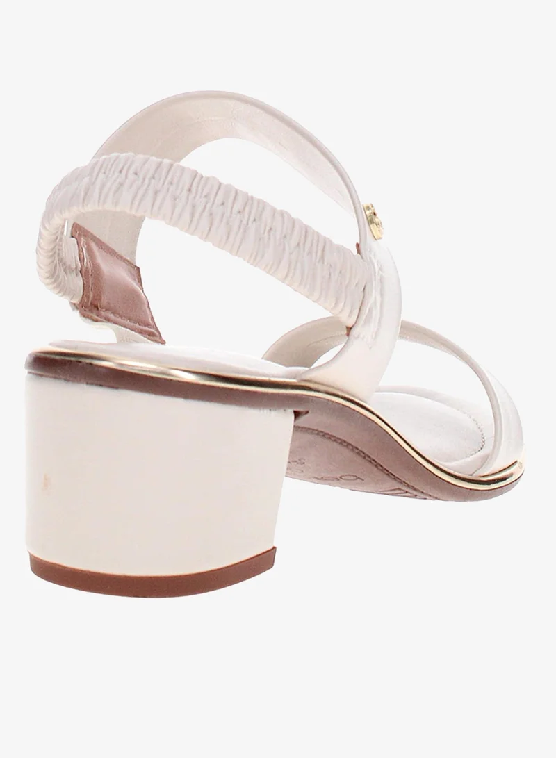 Beira Rio Off-White Mid Heel Sandals for Women – Stylish & Comfortable Footwear for Any Occasion for Women | Best Price UAE