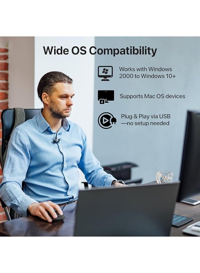 Seeken Workflow Ergonomic Wireless Mouse | Lag-free Gaming Mouse with 6D Buttons, Adjustable DPI for Precision | Comfortable Rubber Grip, Long Battery Life for Office Use | Windows & Mac Compatibility - Image 5