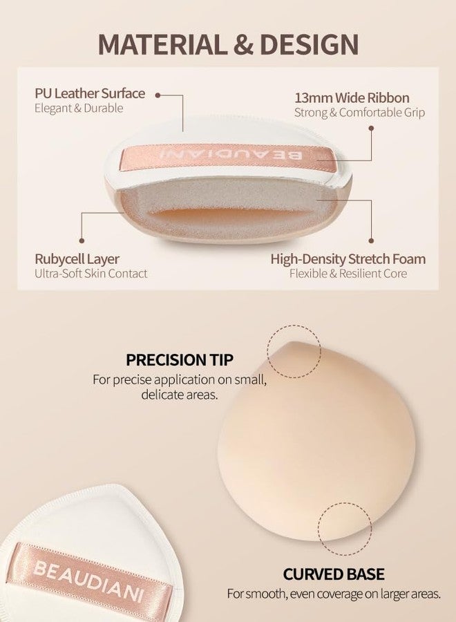 BEAUDIANI Perfect Fit Soft Big Puff – Premium XL Rubycell Makeup Applicator for Seamless Coverage & Flawless Skin – Ultra-Soft, Hygienic, Dense Cushion - Image 3