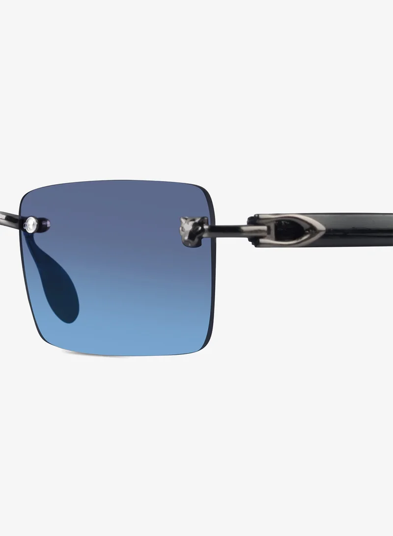 Woggles Rimless Rectangle Sunglasses |Men & Women|100% UV Protection