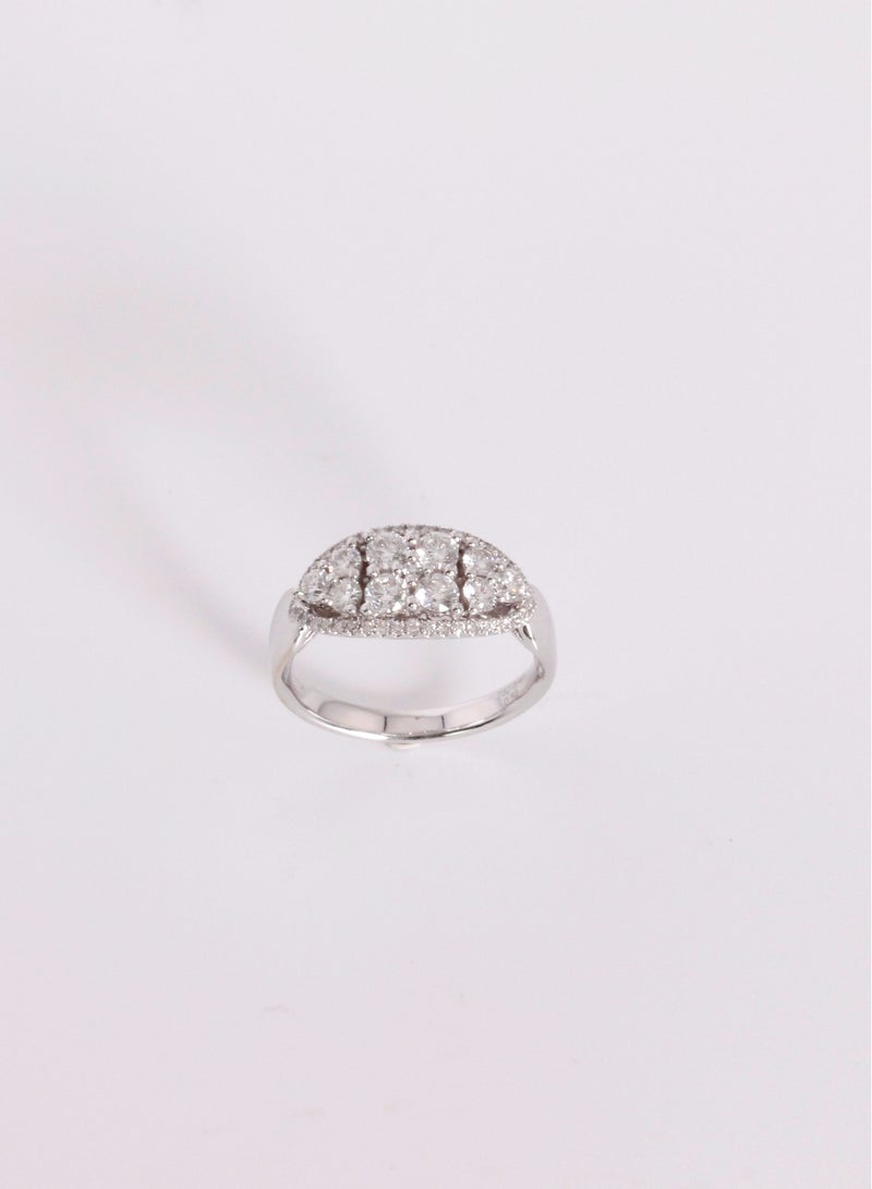 MIKURA Ring, G/H Color, SI Clarity, 51D, 18KW  - Image 2