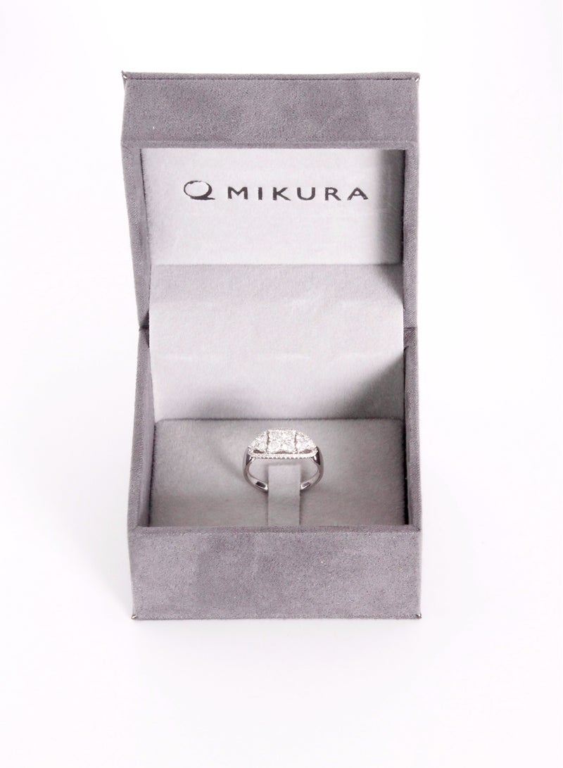 MIKURA Ring, G/H Color, SI Clarity, 51D, 18KW  - Image 3