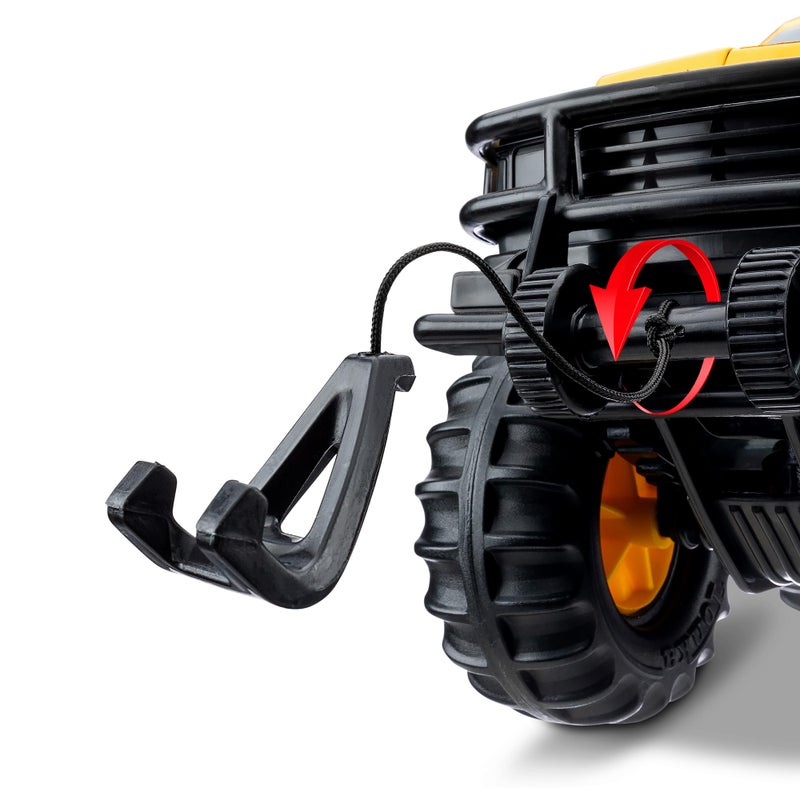 TONKA شاحنة بيك أب تونكا ستيل كلاسيكس 4x4 - مصنوعة من الفولاذ والبلاستيك المتين، شاحنة بناء صفراء، للأولاد والبنات، الأطفال، الصغار، أعمار 3 سنوات فما فوق - Image 4