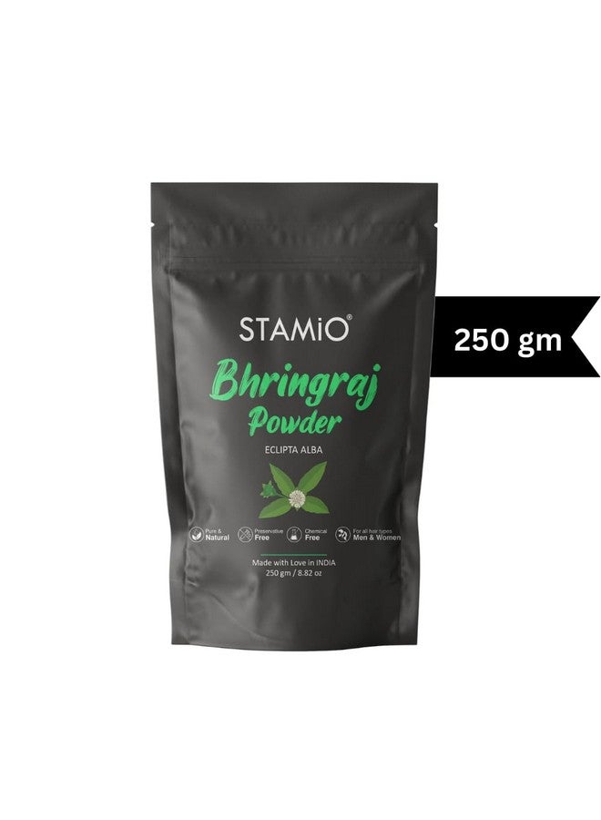 STAMIO Bhringraj Powder 250 Gm For Hair Care, Pack, Mask, Diy | Pure Natural Eclipta Alba | Sun Dried False Daisy | Karisalankanni | Gunta Galagaraku | In Pouch 8.82 Oz - Image 3