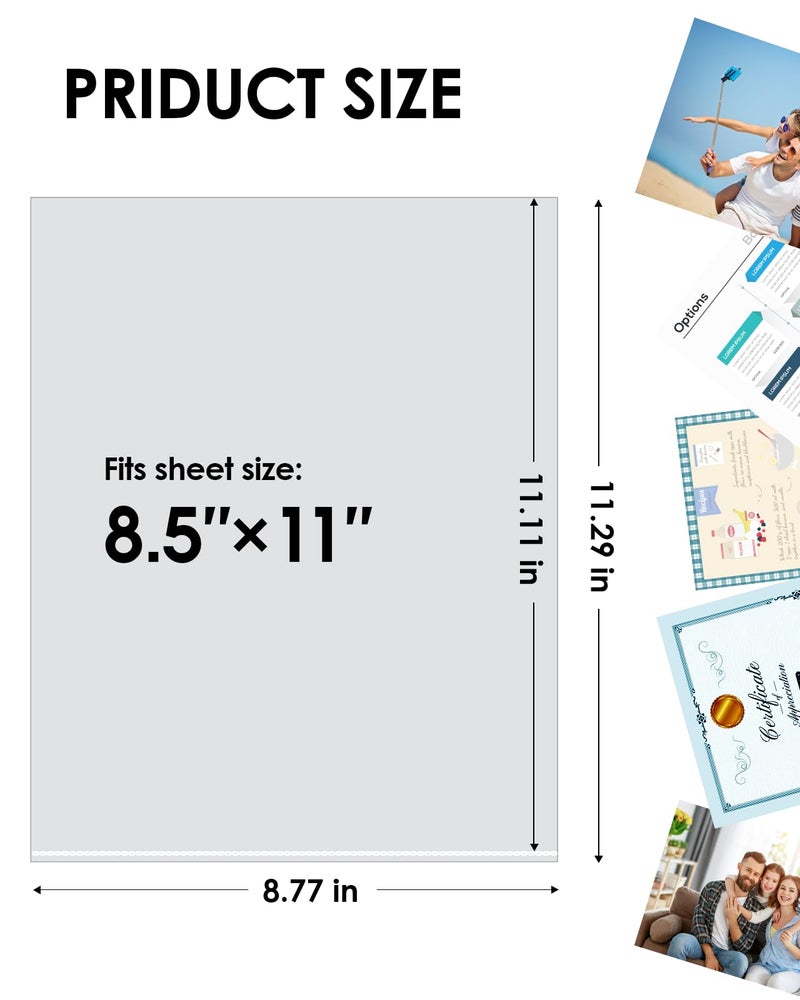 KTRIO No Holes Sheet Protectors 8.5 x 11 Inch Heavy Duty Clear Page Protectors, Plastic Paper Document Sleeves, Letter Size, Top Loading, Acid Free, 50 Pack - Image 2