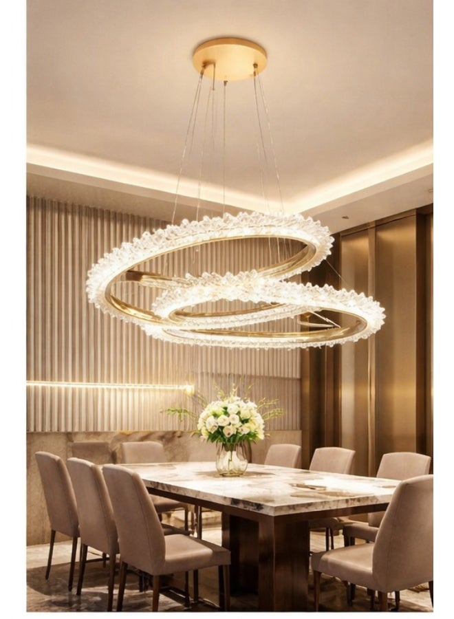 Prime Sole Modern LED Chandelier Pendant Light Multi Ring Ceiling Hanging Lamp for Living Room Dining Area Bedroom Luxury Decorative Ceiling Light Fixture - Image 2