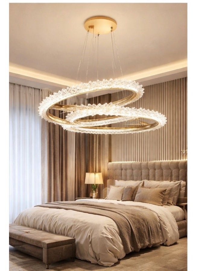 Prime Sole Modern LED Chandelier Pendant Light Multi Ring Ceiling Hanging Lamp for Living Room Dining Area Bedroom Luxury Decorative Ceiling Light Fixture - Image 3
