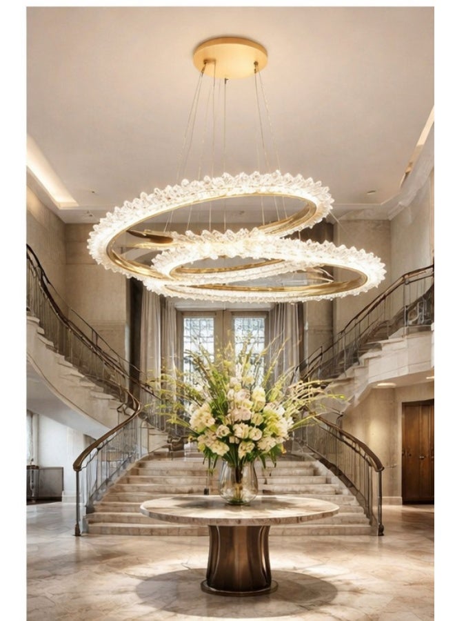 Prime Sole Modern LED Chandelier Pendant Light Multi Ring Ceiling Hanging Lamp for Living Room Dining Area Bedroom Luxury Decorative Ceiling Light Fixture - Image 4