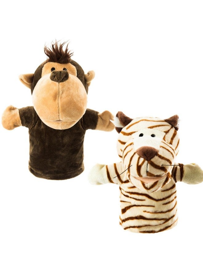 BETTERLINE Animal Hand Puppets Set for Kids & Adults - 12.5" Premium Quality Soft Plush Toys with Movable Mouths - Perfect for Storytelling, Teaching, Preschool, Role-Play - Durable, Vibrant, Educational Puppets  - Image 1