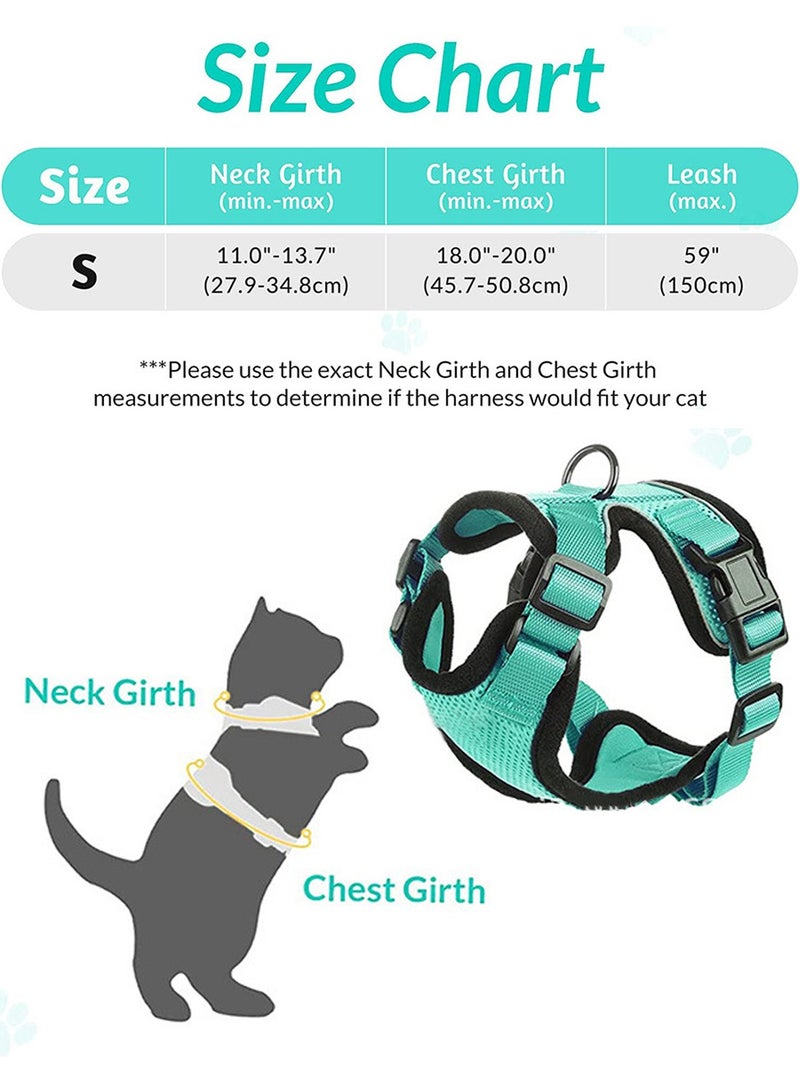 Kidle Adjustable Cat Harness Vest Mesh Escape Proof Cat Harness Cat Lead Set for Walking - Image 2
