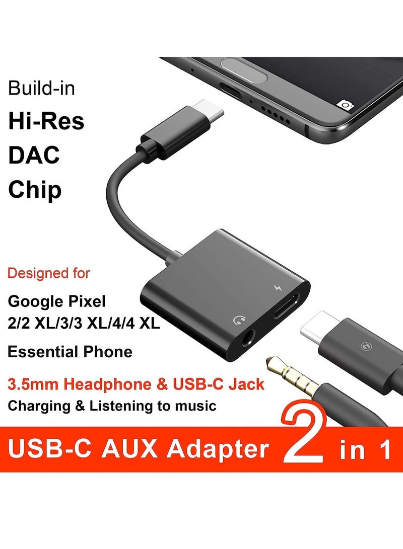 USB C to 3.5mm Headphone Adapter,60W Fast Charge,ivoros Type C Audio Jack Earphone Aux Converter,Work for iPad Pro/Air 4,Samsung Galaxy S21/S20/FE 5G - Image 3