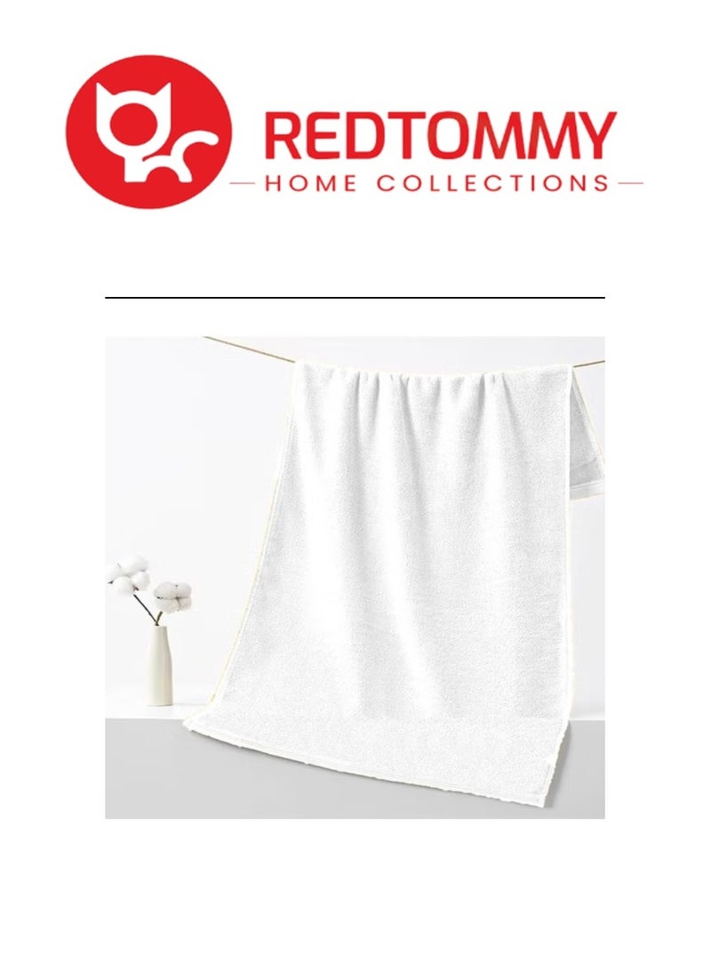 REDTOMMY منشفة يد - 100% قطن حجم متوسط (50x80 سم) عالية الامتصاص ومتينة للغاية، اللون - أبيض - Image 1