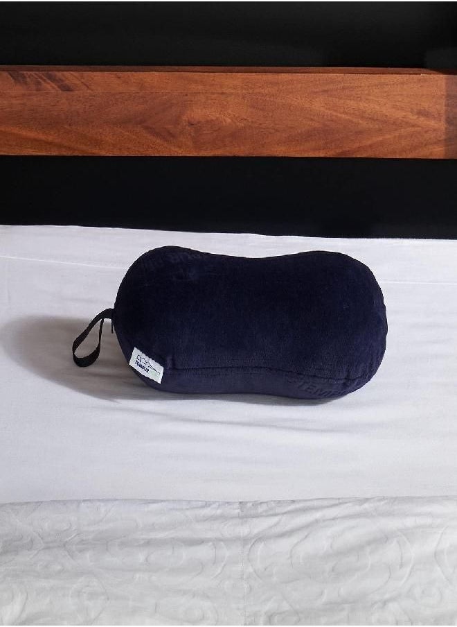 Tempur-Pedic - Tempur-Pedic All-Purpose Memory Foam Travel Pillow, Peanut-Shaped Lumbar Pillow for Neck and Back Pressure Relief, Navy - Image 1