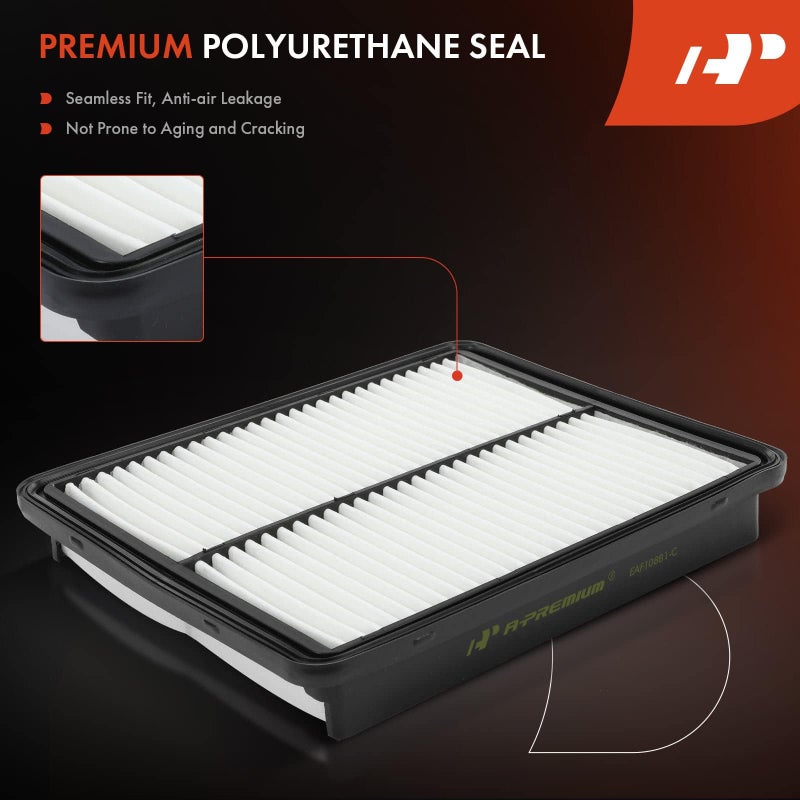 A-Premium Engine Air Filter Compatible with Hyundai & Kia - Santa Fe 2010-2012, Sonata 2011-2014, Optima 2013-2015, Sorento 2011-2013, Azera 2012-2017 - Image 5
