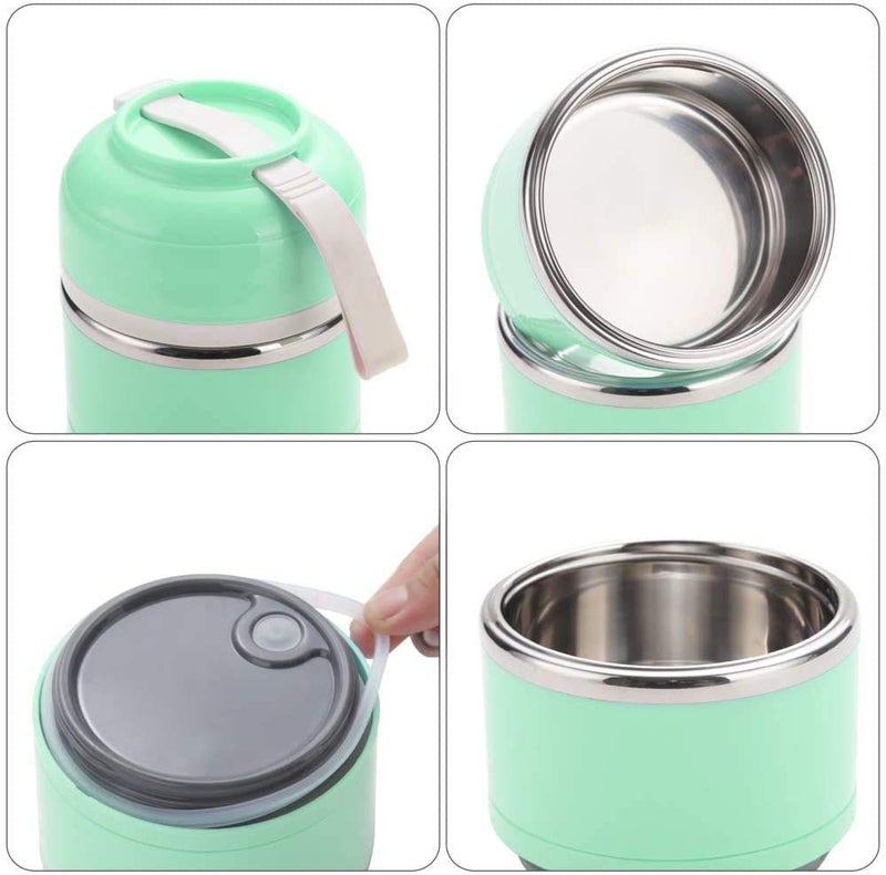 Medigo 3 Layer Stainless Steel Thermal Lunch Box and Portable Leakproof Lunch Containers for Kids Adults Men Women - Image 4