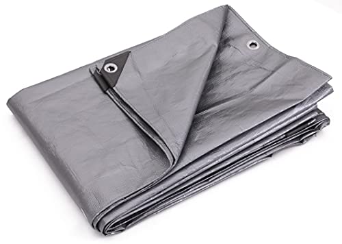 Kotap غطاء كوتاب 16 × 32 قدم. حماية/تغطية ثقيلة، نسج متفوق لطول العمر، 10 ميل متعدد الاستخدامات، مقاوم للماء، TRS-1632، فضي (عبوة واحدة) - Image 2