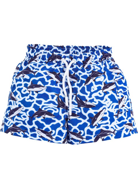 Boys Shark Patterned Swim Shorts