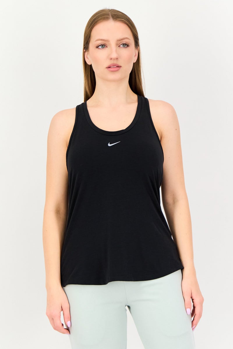 Nike تي شيرت بلا أكمام للنساء من ماركة لياقة بدنية، أسود - Image 1