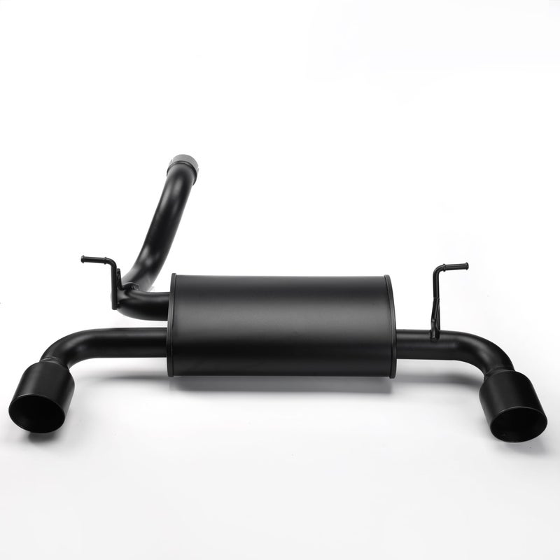 Generic Wensdy Exhaust Muffler System Kit Cat-Back Black Dual Outlet CatBack Compatible with 2007-2018 Jeep Wrangler JK 2/4 Door  - Image 2