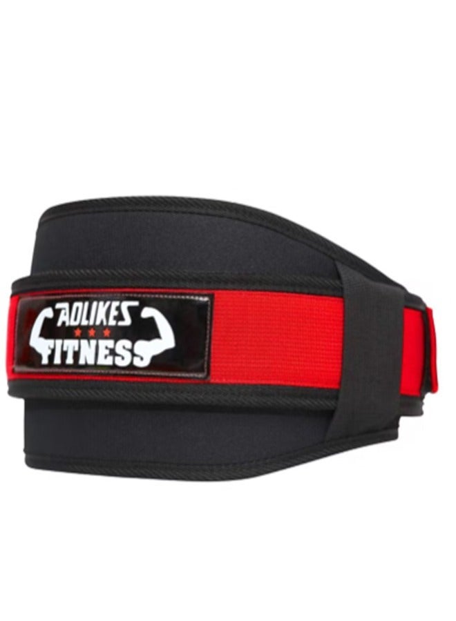 AOLIKES Professional Comfortable Workout Weight Lifting Waist Belt, Squat & Deadlift Protect Waist Weightlifting Belt,Back Support Bodybuilding Waist Belt for Men Women, Black/Red M(1.8-2.5 Feet, Waist 25-32) - Image 1