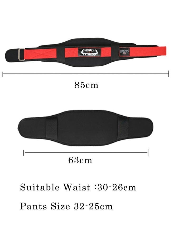 AOLIKES Professional Comfortable Workout Weight Lifting Waist Belt, Squat & Deadlift Protect Waist Weightlifting Belt,Back Support Bodybuilding Waist Belt for Men Women, Black/Red M(1.8-2.5 Feet, Waist 25-32) - Image 2