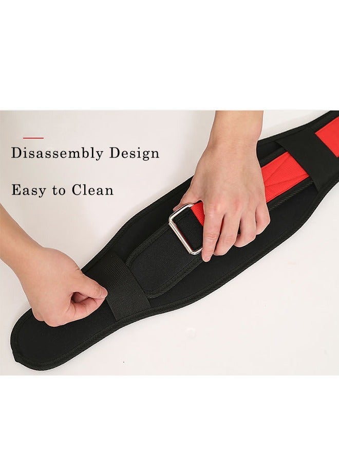 AOLIKES Professional Comfortable Workout Weight Lifting Waist Belt, Squat & Deadlift Protect Waist Weightlifting Belt,Back Support Bodybuilding Waist Belt for Men Women, Black/Red M(1.8-2.5 Feet, Waist 25-32) - Image 4