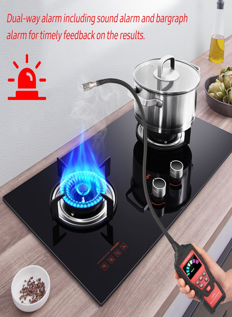 HABOTEST Portable Gas Analyzer HT601A Household Gas Leak Detector Gases Detector PPM Meter Methane Concentration Alarm Instrument - Image 3