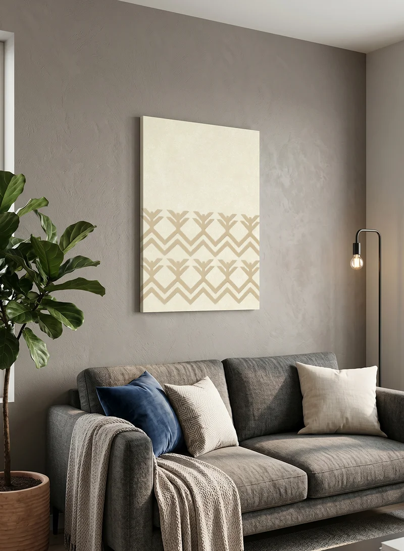 Lowha Canvas Wall Art Stretched Over Wooden Frame with Light Pattern