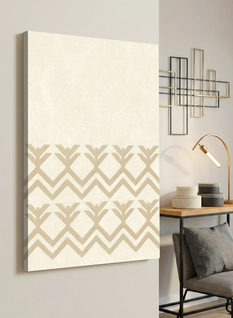 Lowha Canvas Wall Art Stretched Over Wooden Frame with Light Pattern